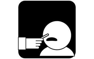 PCR検査で鼻の粘膜を採取するイラスト
