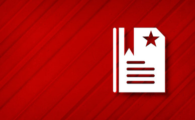 Bookmark icon dreamy abstract red background diagonal stripe line illustration design