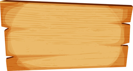 Vector Illustration of a wooden sign