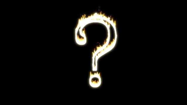 Question query sign mark fire Burning hot 4k