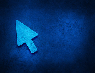 Cursor icon artistic abstract blue grunge texture background