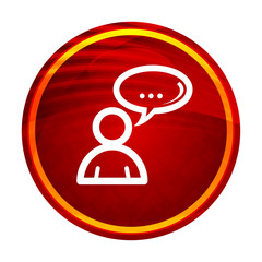 Social network icon creative red round button illustration design