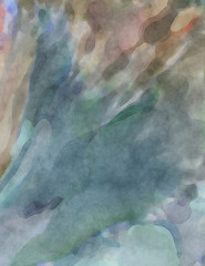 Naklejka premium Crazy watercolor random pattern. Creative abstraction. Modern art painting. 2d illustration. Digital texture wallpaper. Artistic watercolored backdrop material.