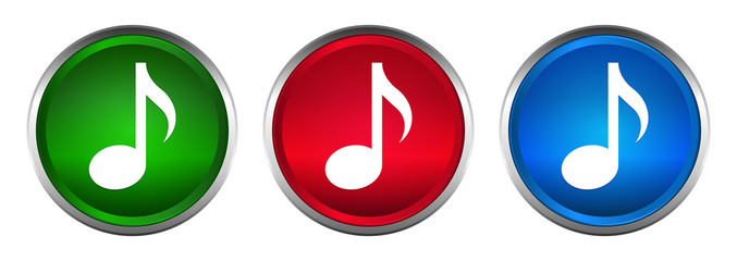 Music icon supreme round button set design illustration
