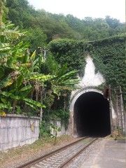 

tunnel in the rock in the rock