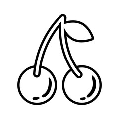 Obraz premium fresh cherries fruits pop art line style