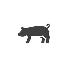 Boar, animal vector icon. filled flat sign for mobile concept and web design. Pig, side view glyph icon. Symbol, logo illustration. Vector graphics