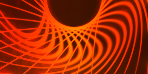 Neon colorful abstract design of light waves. Digital background with neon light glowing effect. Bright rays wallpaper.