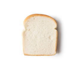 top view bread breakfast bakery on white isolated