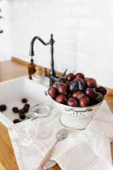 Plum jam confiture preparation