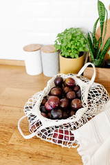 Plum jam confiture preparation