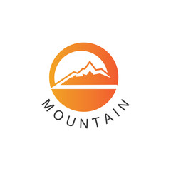 Obraz premium Mountain icon Logo