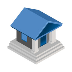 Business & Finance, Bank, Isometric 3D icon.