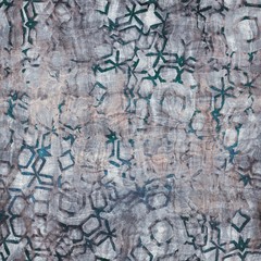 Seamless blue texture grungy repeat pattern swatch. Highly textured and incredibly intricate turquoise, indigo, and cream mixed media design. Bleeding ink pigment. Realistic wrinkled fabric grain tile