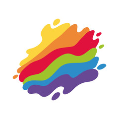 cute rainbow colors paint flat style icon