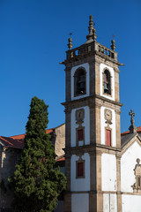 View of a tower bell at the Vila Real Cathedral Cathedral, in Vila Real Downtown