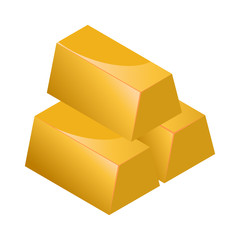 Business & Finance, Gold money, Isometric 3D icon.