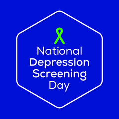 Vector illustration on the theme of National Depression screening day observed each year during October.
