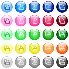Rotate right icons in color glossy buttons