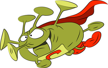 Dangerous and infectious corona virus cartoon vector illustration