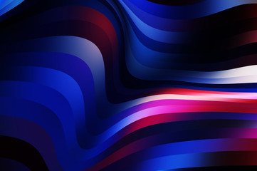Fluid abstract background with colorful gradient. 2D illustration of modern movement.