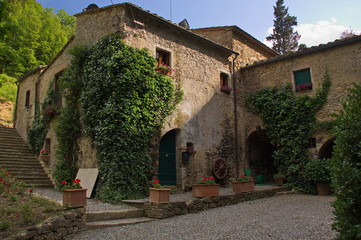 Fototapeta na wymiar Residential house in Volterra, Province of Siena, Tuscany, Italy, Europe 