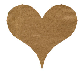 Heart with old paper texture