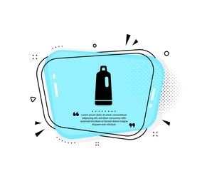 Cleaning shampoo icon. Quote speech bubble. Washing liquid or Cleanser symbol. Housekeeping equipment sign. Quotation marks. Classic shampoo icon. Vector