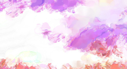 Soft watercolor wallpaper. Artistic painting with softly brushed colors. Pastel colors dabbed background. Painted abstract wall art.