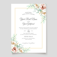 beautiful eucalyptus leaves wedding invitation card set