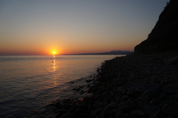 
sunset over the Black Sea