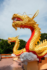golden dragon statue in Thailand