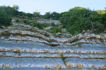 
side view of the cliff section