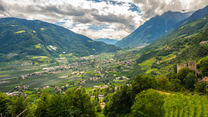 Venosta Valley in South Tyrol, Bolzano province, northern Italy. The Venosta Valley provides an...