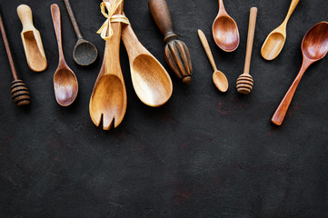 Wooden cutlery kitchen ware