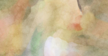 Soft watercolor wallpaper. Artistic painting with softly brushed colors. Pastel colors dabbed background. Painted abstract wall art.