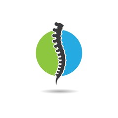 Spine logo template vector icon