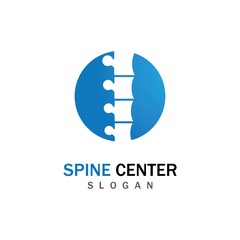 Spine logo template vector icon