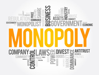 Fototapeta premium Monopoly word cloud collage, business concept background