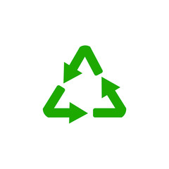 Eco product sticker. Arrow icon. Recycle refresh reload sign. Circulation symbol. Vector graphics of website and application interface design.