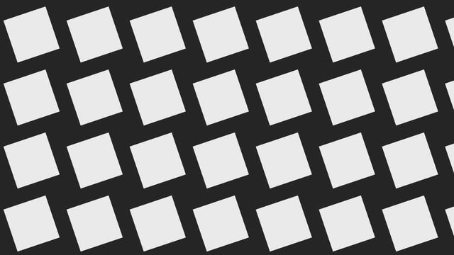 Abstract CGI motion background with animated black and white squares in perfect seamless loop (3840 x 2160, 30 fps).