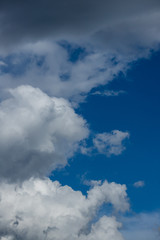 夏の綺麗な青空と雲