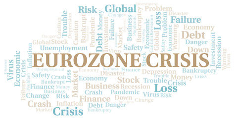 Eurozone Crisis word cloud create with text only.