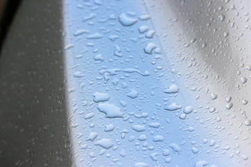 Water drops on a vehicle