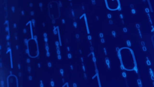 Digital binary code background, 1920x1080 25fps ProRes 422 hq