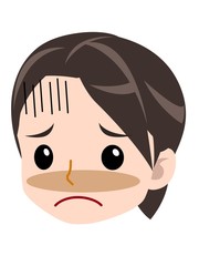 Obraz premium 白衣を着た若い女性