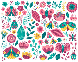 Colorful butterflies clipart