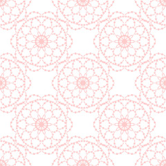 Seamless decorative pattern with lace floral shapes. Colorful abstract background. Soft light texture. Lacy floral print for web, textile, wallpaper, stationery.