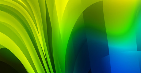 Abstract background with colorful gradient. Vibrant graphic wallpaper with stripes design. Fluid 2D illustration of modern movement.