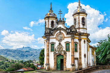 Fototapeta na wymiar Sao Francisco de Assis Church, Ouro Preto, Minas Gerais, Brazil